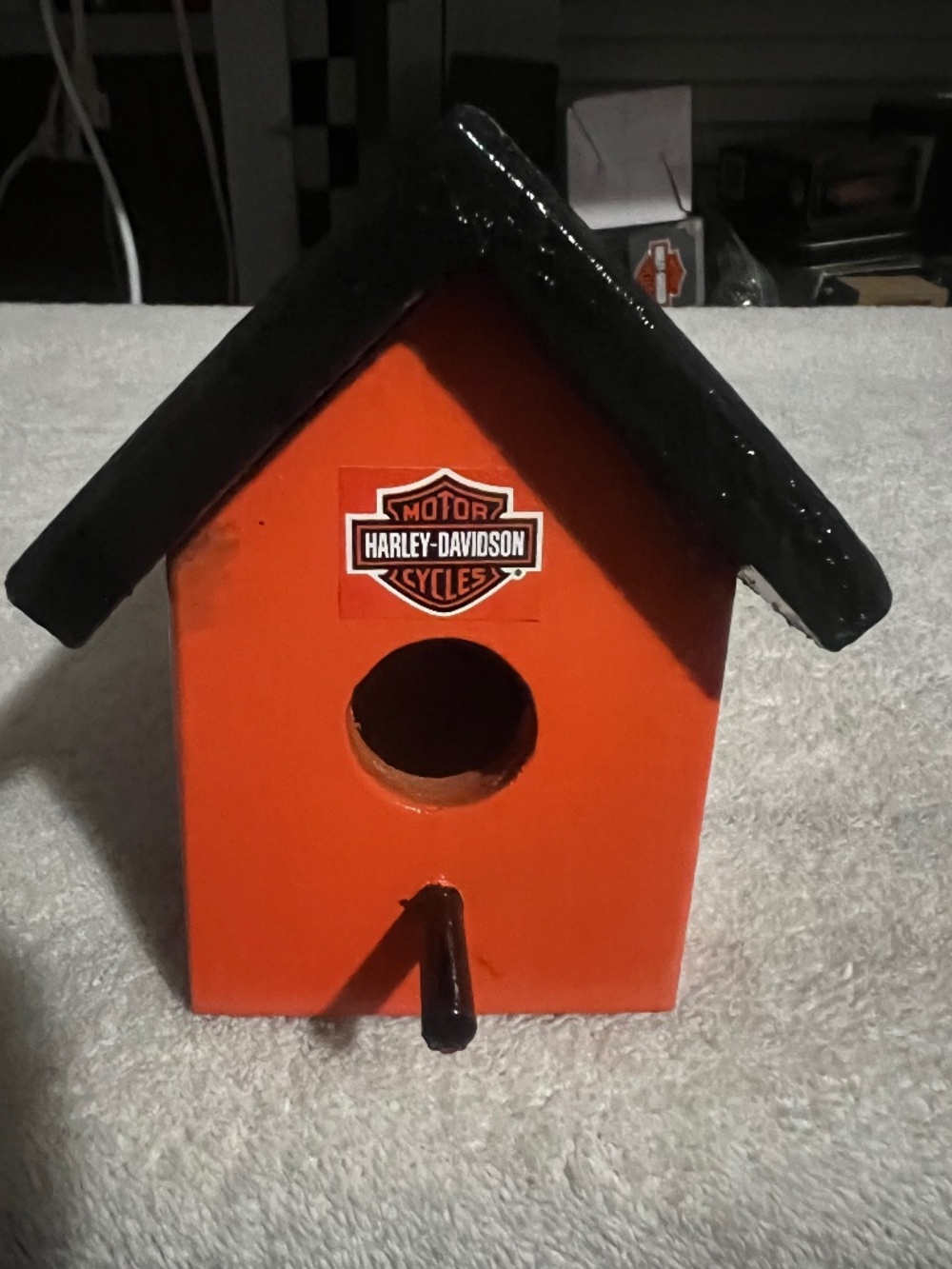 Harley Davidson Theme Painted Birdhouse